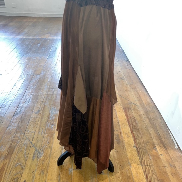 Vintage Italian Brown steam punk fair core Gothic skirt - Picture 6 of 8